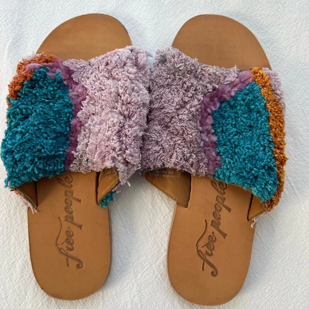 Free People Yuma Woven Mule in Wisteria Combo size 39.5 New
